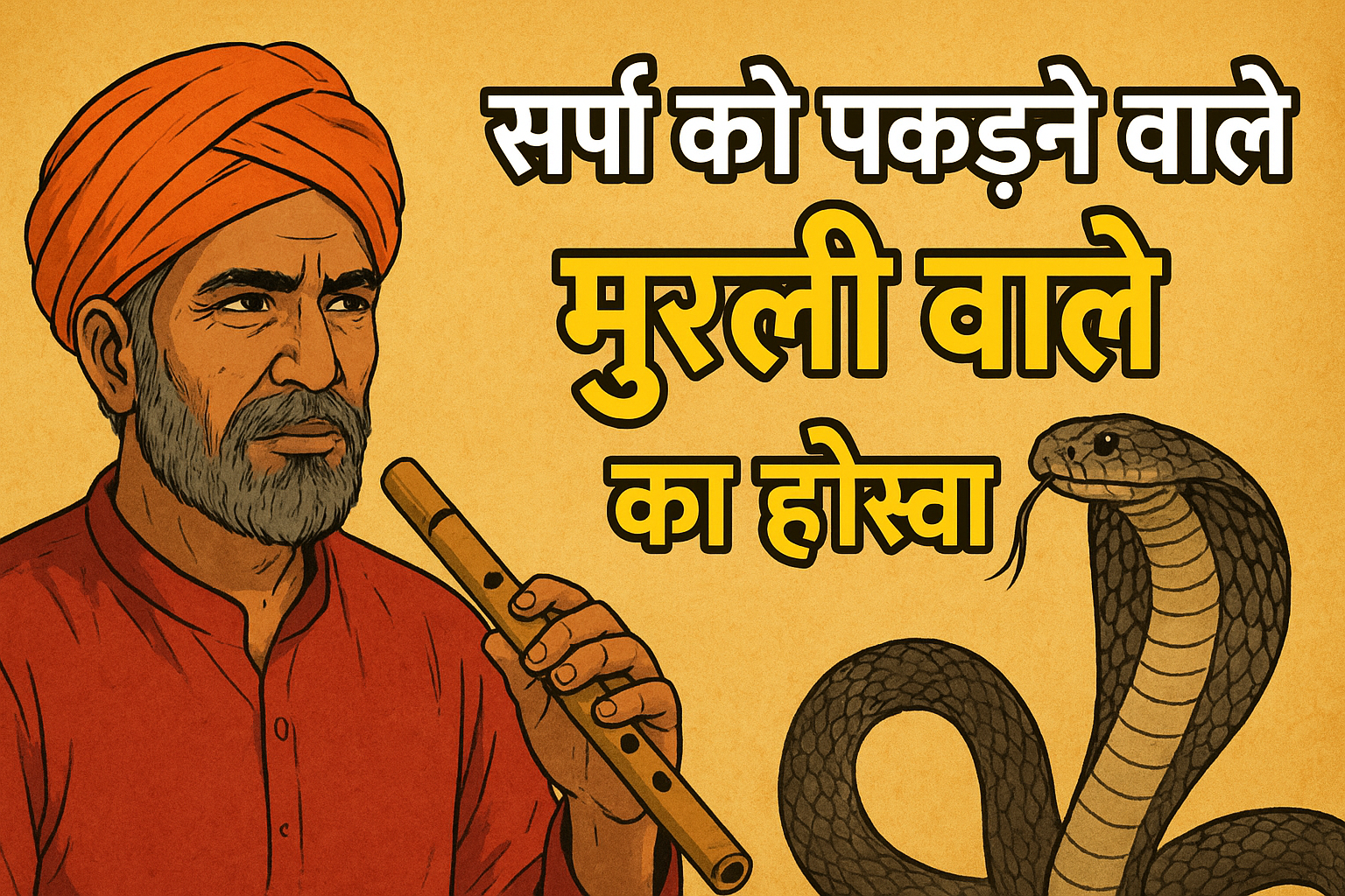 सर्प को पकड़ने वाले मुरली वाले हौसले