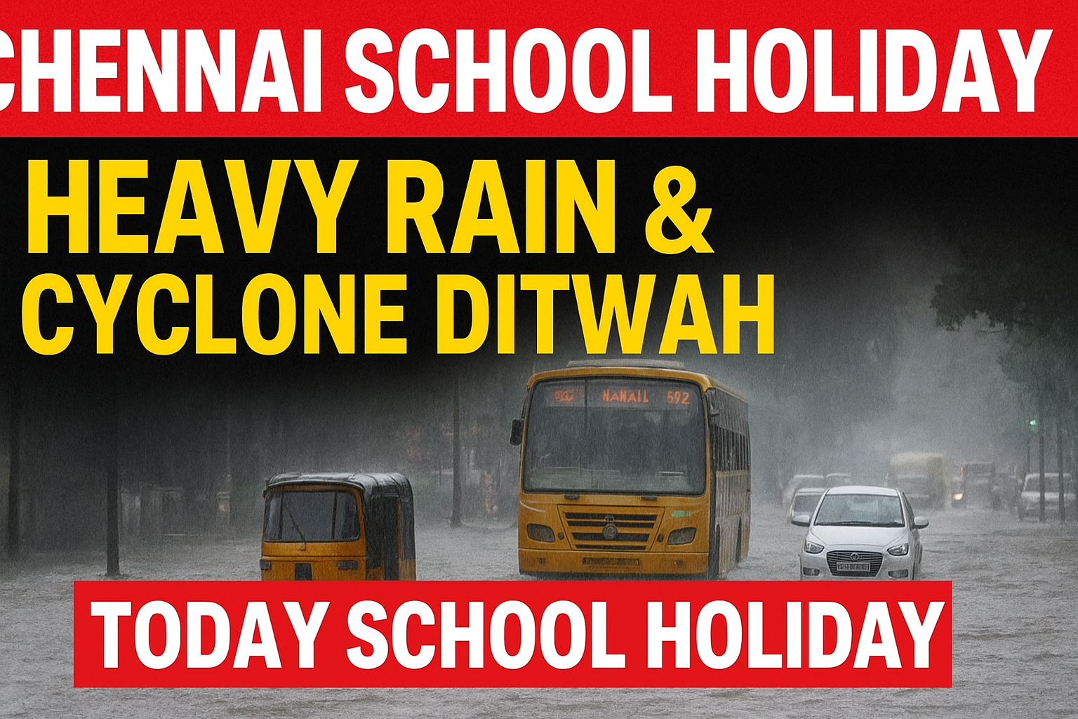 Chennai School Holiday:2025